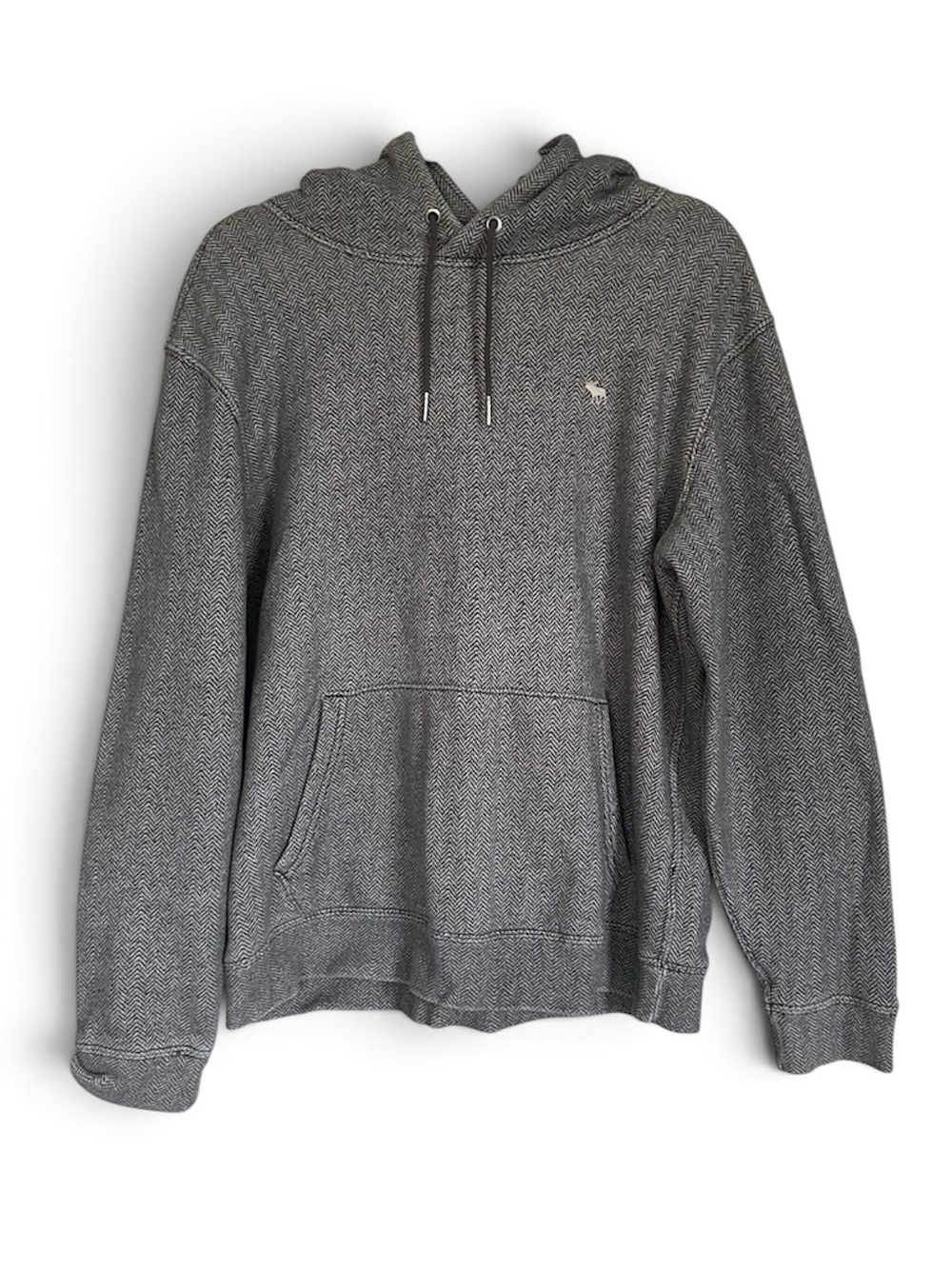 Abercrombie & Fitch Heather Gray Hooded Pullover Sweatshirt